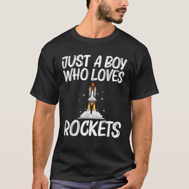 T-shirt Conception cool de fusées pour garçons Kids Space  (Devant)