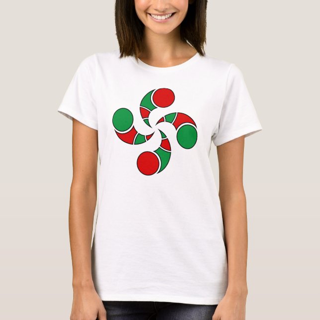T-shirt conception croisée Basque (Devant)