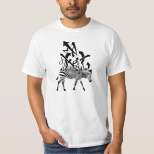 T-shirt Conception d'abrégé sur zèbre