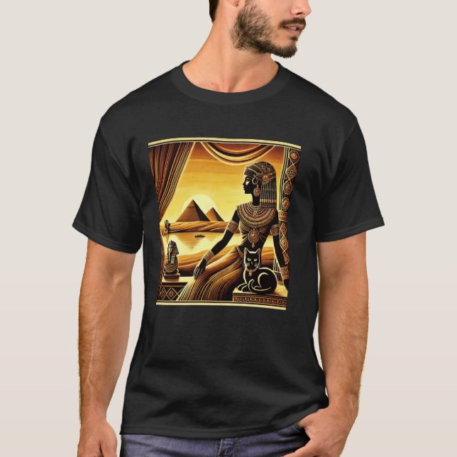 T-shirt Conception d'affiche du chat de balcon de la reine (Devant)