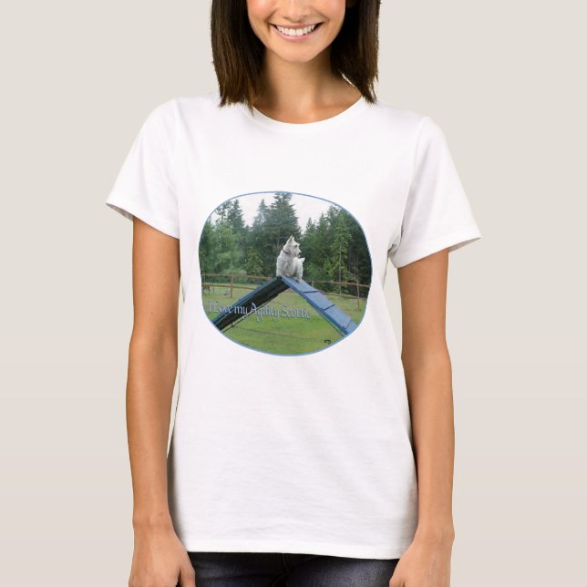 T-shirt Conception d'agilité pour Terrier Écossais (Devant)