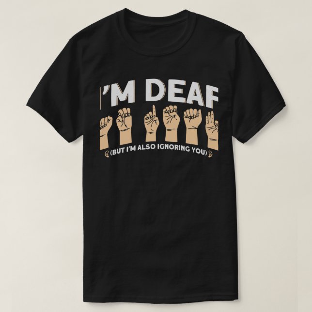 T-shirt Conception d'aide à l'ouïe pour la langue des sign (Design devant)