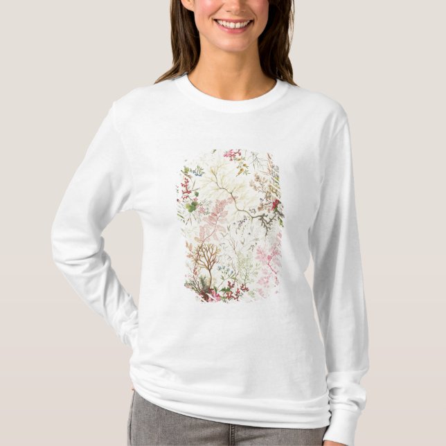 T-shirt Conception d'algue pour le matériel en soie (la (Devant)