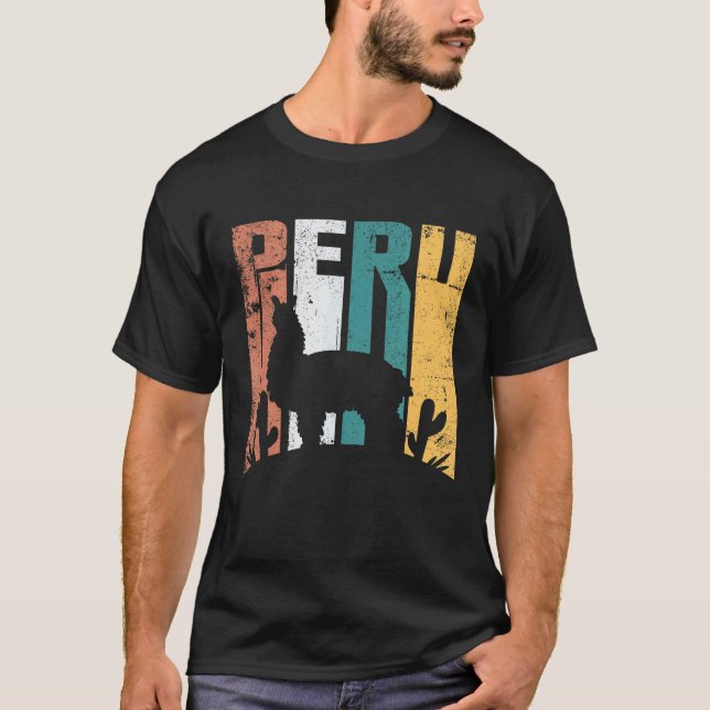 T-shirt conception d'alpaca du Pérou Lama péruvien (Devant)