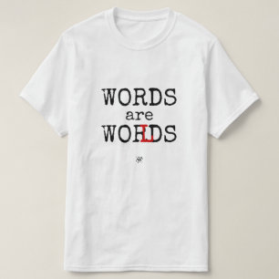T-shirt Conception d'amour de langue Mots Sont Des Mondes