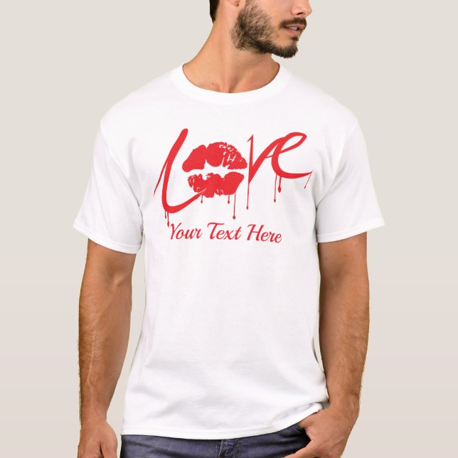 T-shirt Conception d'amour et de romance avec des éléments (Devant)