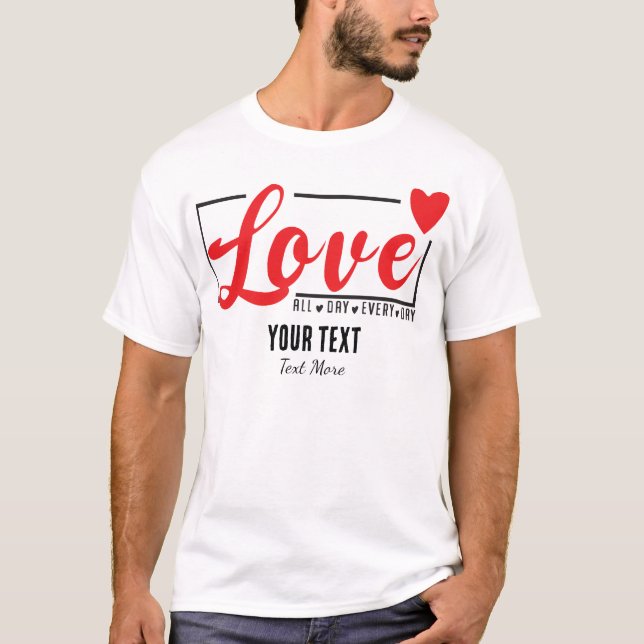 T-shirt Conception d'amour et de romance avec des éléments (Devant)