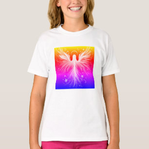 T-shirt Conception d'ange coloré brillant sur un vêtement 