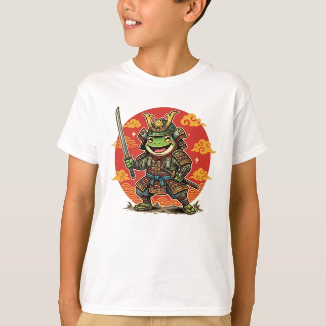 T-shirt Conception d'animal de guerrier de samouraï de gre (Devant)