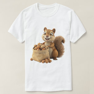 T-shirt Conception d'animal d'écureuil mignon