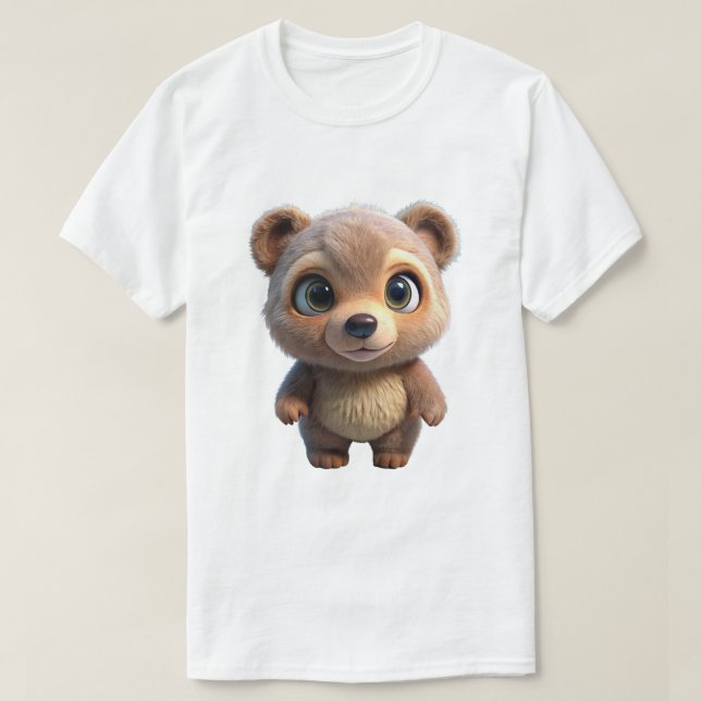 T-shirt Conception d'animal d'ours mignon (Design devant)