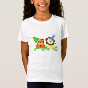 T-Shirt Conception d'anniversaire de tigre et de lion