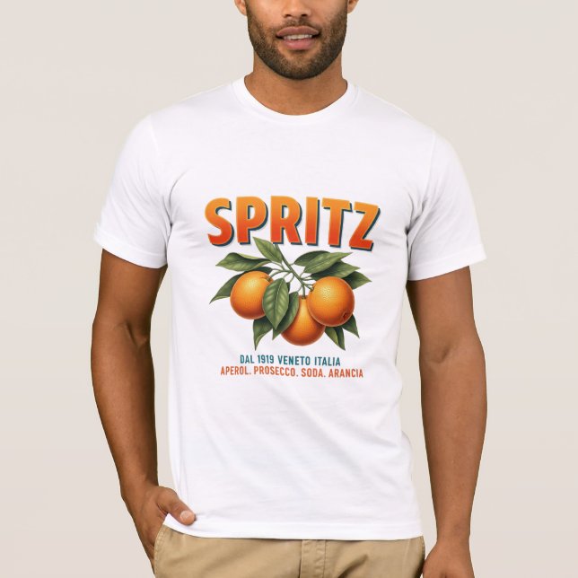T-shirt Conception d'apéritif italien Spritz vintage (Devant)