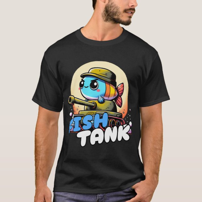 T-shirt conception d'aquariophile de réservoir de poissons (Devant)