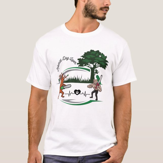 T-shirt Conception d'arboriste amateur de chiens - Grimpeu (Devant)
