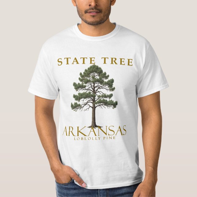 T-shirt Conception d'arbre de pin Loblolly d'Arkansas (Devant)