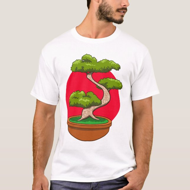 T-shirt Conception d'arbre en pot (Devant)