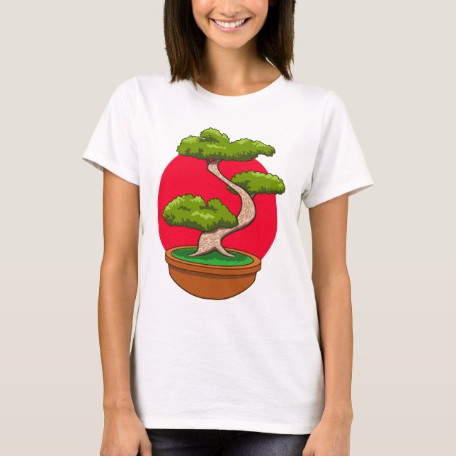 T-shirt Conception d'arbre en pot (Devant)