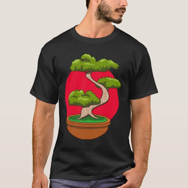 T-shirt Conception d'arbre en pot (Devant)