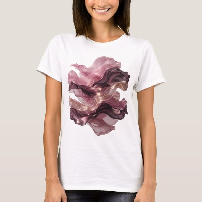 T-shirt Conception d'art abstrait argent STATEMENT (Devant)