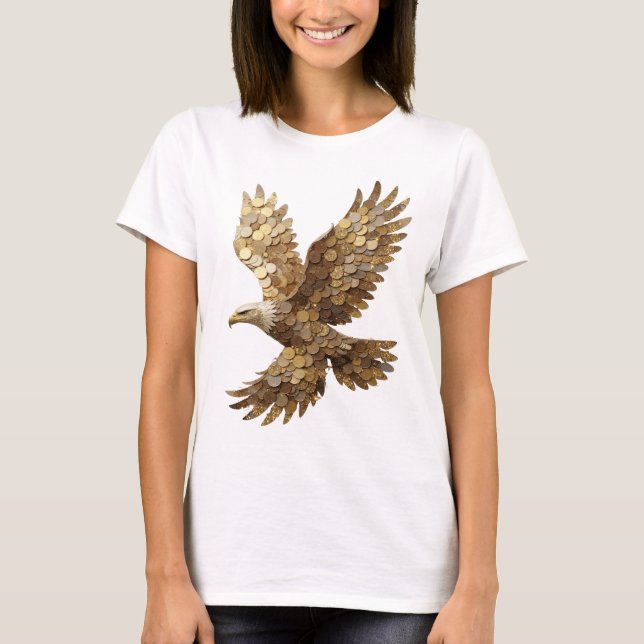T-shirt Conception d'art abstrait argent STATEMENT (Devant)