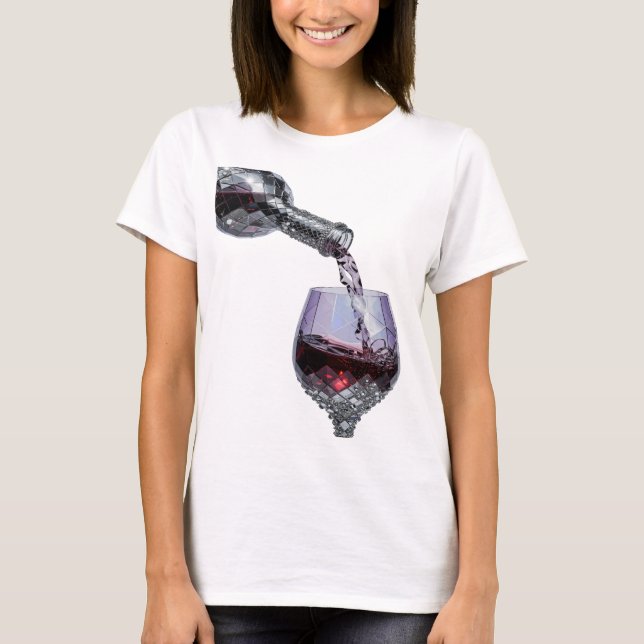 T-shirt Conception d'art abstrait argenté chic (Devant)