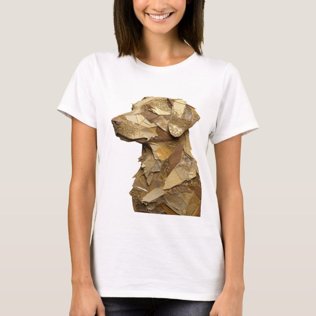 T-shirt Conception d'art abstrait argenté ludique (Devant)