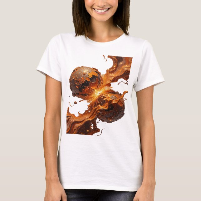 T-shirt Conception d'ART ABSTRAIT argenté tendance v2 (Devant)