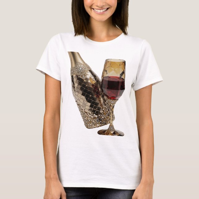 T-shirt Conception d'art abstrait argenté vif (Devant)