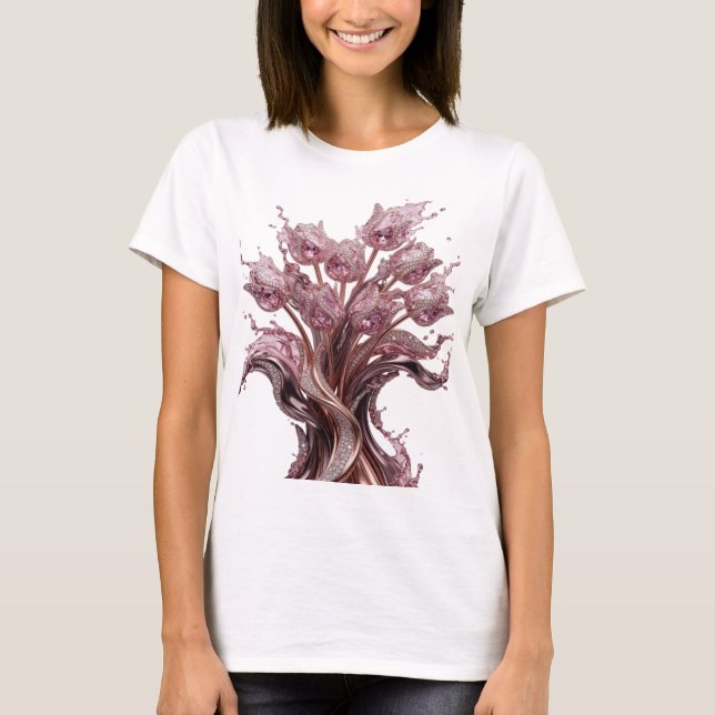T-shirt Conception d'art abstrait argenté WITTY v3 (Devant)