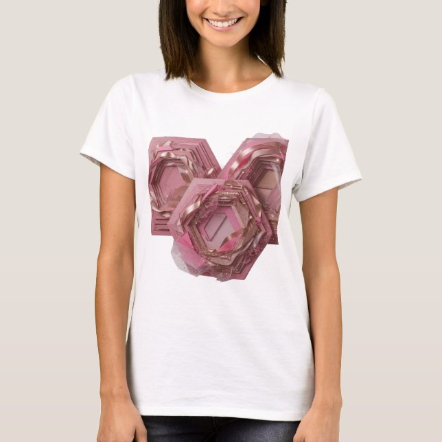 T-shirt Conception d'art abstrait argentée Cool (Devant)
