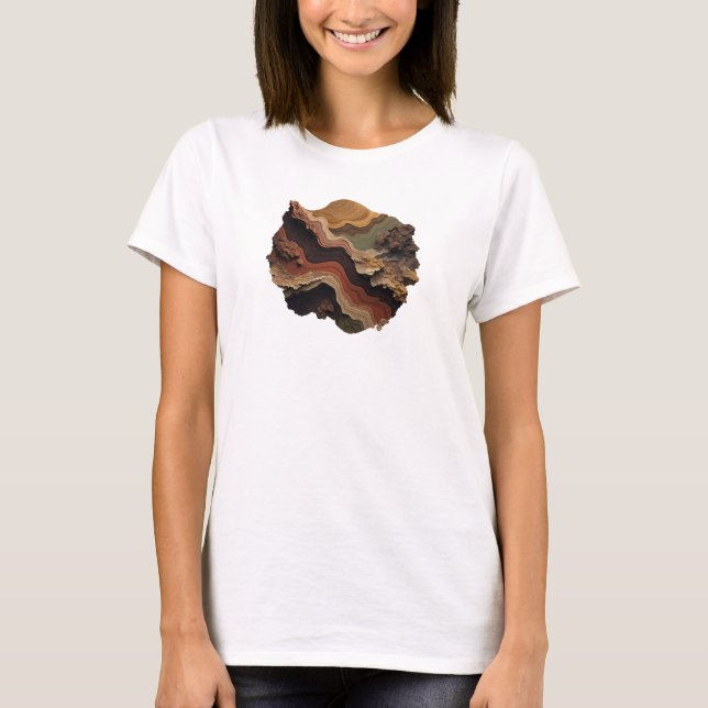 T-shirt Conception d'art abstrait orange CRISP (Devant)