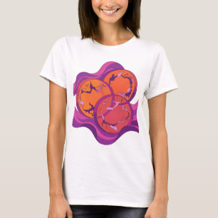 T-shirt Conception d'art abstrait violet ÉDITÉ