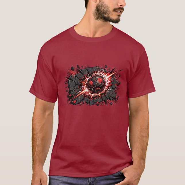 T-shirt Conception d'art comique de balle de football expl (Devant)