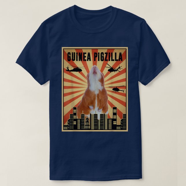 T-shirt Conception d'art de couverture de Retro Guinea Pig (Design devant)