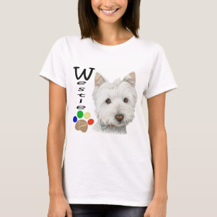 T-shirt Conception d'art d'empreinte de patte de chien de