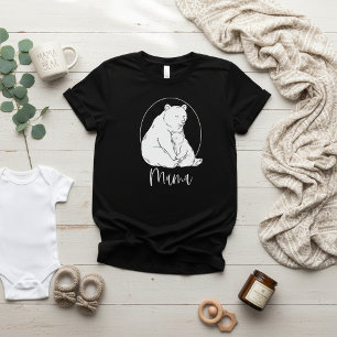 T-shirt Conception d'art en ligne Ourse Maman Minimaliste