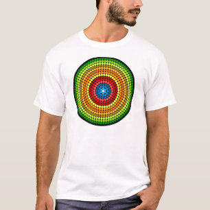 T-shirt Conception d'art mandala abstrait pointillé-65904