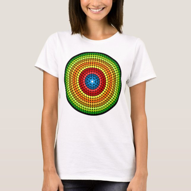 T-shirt Conception d'art mandala abstrait pointillé-65904 (Devant)