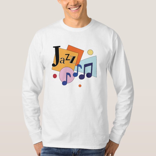 T-shirt Conception d'art moderne jazz coloré (Devant)