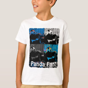 T-shirt Conception d'art moderne multi-panneaux d'ours Pan