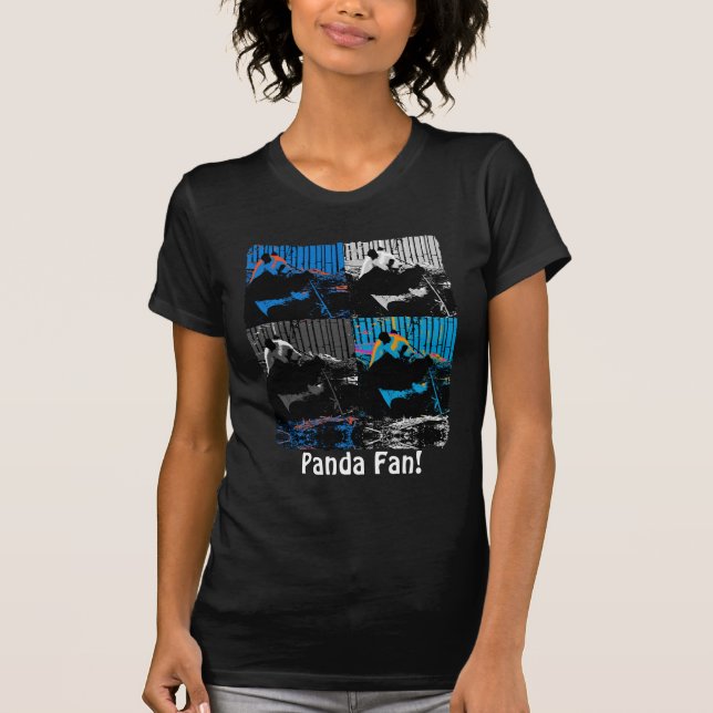 T-shirt Conception d'art moderne multi-panneaux d'ours Pan (Devant)