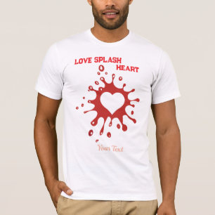 T-shirt Conception d'art Splash Heart – Expression créativ