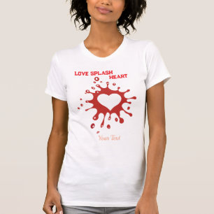 T-shirt Conception d'art Splash Heart – Expression créativ