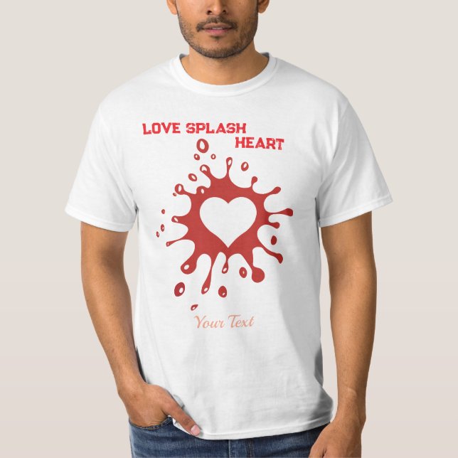 T-shirt Conception d'art Splash Heart – Expression créativ (Devant)