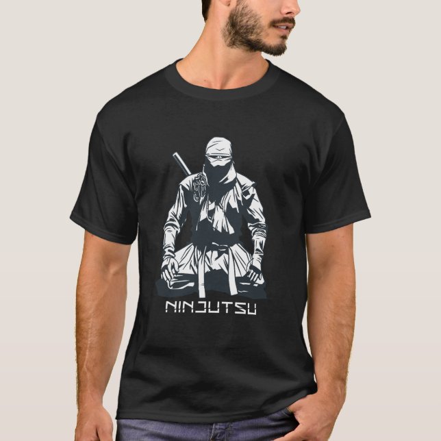 T-shirt Conception d'Assassin Ninja Japonais Ninjutsu (Devant)