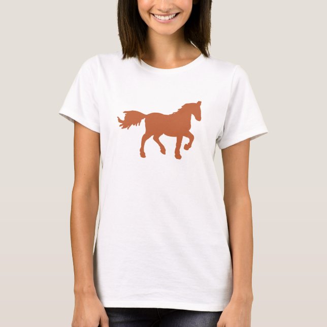 T-shirt Conception d'astrologie de cheval en bronze – Anné (Devant)