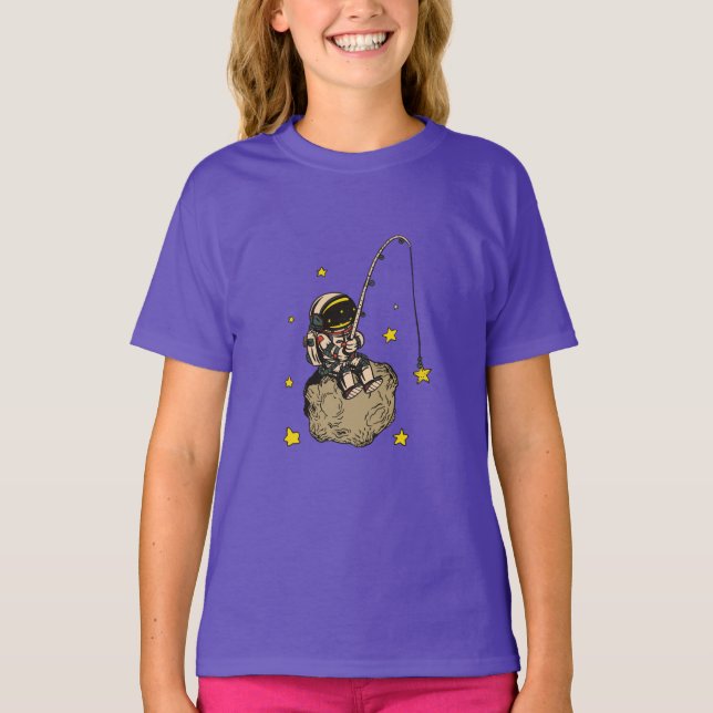 T-shirt Conception d'astronaute attrapant des étoiles (Devant)