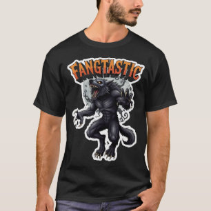 T-shirt Conception d'autocollant de loup-garou hurlant à l