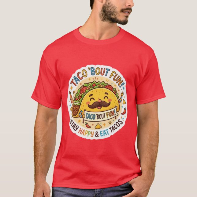 T-shirt Conception d'autocollants de tacos originaux – App (Devant)